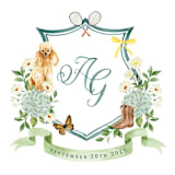 "Custom Watercolor Wedding Crest" - Commissioned Design Element in multicolorassorted-colors by Sarah Knight