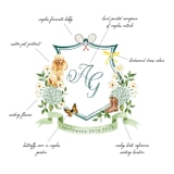 "Custom Watercolor Wedding Crest" - Commissioned Design Element in multicolorassorted-colors by Sarah Knight