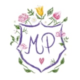 "Custom Monogram Floral Crest" - Commissioned Design Element in multicolor by Helena Vitto