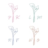 "Custom Calla Lily Monogram" - Commissioned Design Element in black by Kelly Watkins