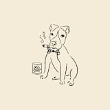 "Custom Pet Monogram" - Commissioned Design Element in black by Helena Vitto
