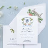 "Custom Venue: The Breakers, Palm Beach" - Commissioned Design Element in multicolorassorted-colors by Sarah Knight