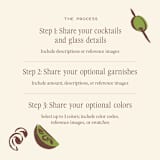 "Custom Cocktail Sketch | Signature Drink, Reception Icon Set" - Commissioned Design Element in multicolor by Sam Dubeau