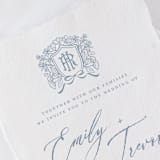"Custom Monogram Line Art Crest" - Commissioned Design Element in black by Pink House Press