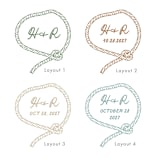 "Custom Monogram Cowboy Rope Lasso" - Commissioned Design Element in multicolor by Claudia Orengo