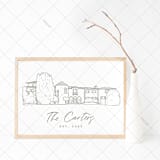 "Stonepine Estate Line Drawing" - Commissioned Design Element in black by Pink House Press