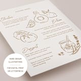 "Custom Food and Beverage Line Icons, Set of 5" - Commissioned Design Element in multicolorassorted-colors by Sam Dubeau