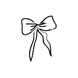 "Custom Color Bow Icon" - Commissioned Design Element in black by Helena Vitto