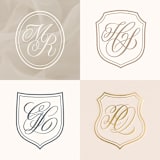 "Custom Calligraphy Monogram Crest" - Commissioned Design Element in multicolorassorted-colors by Sam Dubeau