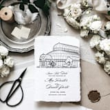 "Custom Brooklyn Botanical Garden, The Palm House Venue" - Commissioned Design Element in black by Eva Tadros