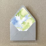 "Custom Simple Watercolor Map" - Commissioned Design Element in multicolor by Cotton and Bow
