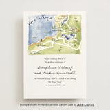 "Custom Detailed Watercolor Map" - Commissioned Design Element in multicolor by Cotton and Bow
