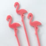 "Flamingo Stir Sticks - Pink (Set of 25)" - Stir Sticks in green by Atomic Kraftworks