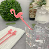 "Flamingo Stir Sticks - Pink (Set of 25)" - Stir Sticks in green by Atomic Kraftworks