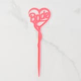 "Bride, Cocktails are Forever Stir Stick, Fluorescent Pink" - Stir Sticks in pink by Em and Me Studio
