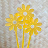 "Daisy Flower Boho Stir Sticks" - Stir Sticks in multicolorassorted-colors by Atomic Kraftworks