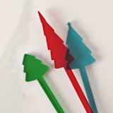 "O Tannenbaum, Christmas Tree Stir Sticks" - Stir Sticks in red by Em and Me Studio