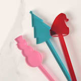 "Christmas Delight Stir Sticks" - Stir Sticks in red by Em and Me Studio