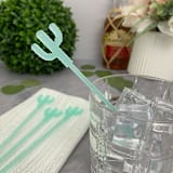 "Cactus Stir Sticks - Frosted Caribbean (Set of 25)" - Stir Sticks in natural by Atomic Kraftworks
