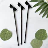 "Sunglasses Stir Sticks - Transparent Black (Set of 25)" - Stir Sticks in white by Atomic Kraftworks