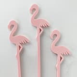 "Flamingo Stir Sticks - Light Pink (Set of 25)" - Stir Sticks in white by Atomic Kraftworks