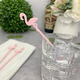 "Flamingo Stir Sticks - Light Pink (Set of 25)" - Stir Sticks in white by Atomic Kraftworks