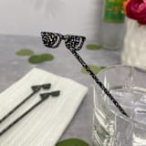 "Sunglasses Stir Sticks - Black Glitter (Set of 25)" - Stir Sticks in pink by Atomic Kraftworks