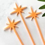 "North Star Stir Sticks - Coral (Set of 25)" - Stir Sticks in orange by Atomic Kraftworks