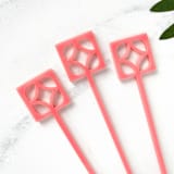 "Breeze Block Stir Sticks - Pink (Set of 25)" - Stir Sticks in green by Atomic Kraftworks