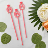 "Diamond Ring Stir Sticks - Pink (Set of 25)" - Stir Sticks in multicolor by Atomic Kraftworks