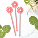 "Mid Mod Sun Stir Sticks - Pink (Set of 25)" - Stir Sticks in natural by Atomic Kraftworks