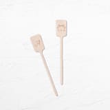 "Bow-Tied Date Stir Stick, wooden stir stick, set of 100" - Stir Sticks in natural by ForYourParty
