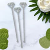 "Diamond Stir Sticks - White Glitter (Set of 25)" - Stir Sticks in pink by Atomic Kraftworks