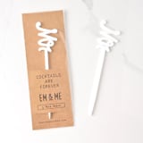 "Mr, Cocktails are Forever Stir Stick, Opaque White" - Stir Sticks in white by Em and Me Studio