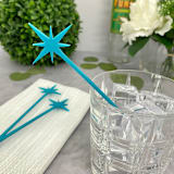 "North Star Stir Sticks - Teal (Set of 25)" - Stir Sticks in natural by Atomic Kraftworks