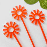 "Mid Mod Sun Stir Sticks - Frosted Poppy (Set of 25)" - Stir Sticks in pink by Atomic Kraftworks