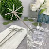 "Starburst Stir Sticks - Silver Metallic (Set of 25)" - Stir Sticks in white by Atomic Kraftworks