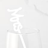 "Mrs, Cocktails are Forever Stir Stick, Opaque White" - Stir Sticks in white by Em and Me Studio