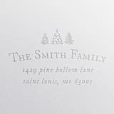"Three Trees Christmas Return Address Stamp" - Embossers in multicolorassorted-colors by Alyssa Cook