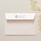 "SELF-INK 'Alpine Meadow' Address Stamp | Ground Espresso Ink Color" - Embossers in brown by Tara Grangroth