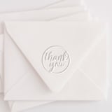 "Thank You Round Monogram Embosser" - Embossers in natural by Casey Harp