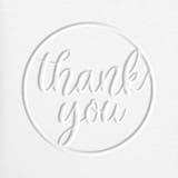 "Thank You Round Monogram Embosser" - Embossers in natural by Casey Harp