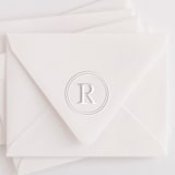 "Custom Single Letter Circle Monogram Embosser" - Embossers in beige by Casey Harp