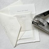 "Paper Embosser Design No.4 - Crossing Branches" - Embossers in silver by Jenny Sanders