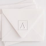 "Custom Single Letter Square Monogram Embosser" - Embossers in white by Casey Harp