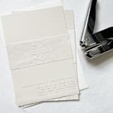 "Paper Embosser Design No.11 - Bold Laurel" - Embossers in silver by Jenny Sanders