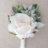 "Ivory Rose Boutonniere" - Boutonnieres in white by Bird of Paradise OS