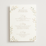 "Meadow" - Wedding Weekend Itinerary Cards in Spring Mist by Erin L. Wilson - Front