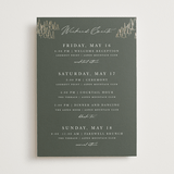 "Peaks" - Wedding Weekend Itinerary Cards in Hunter by Sarah Brown - Front