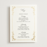 "Lake Como" - Wedding Weekend Itinerary Cards in Diamond by Kate Ahn - Front
